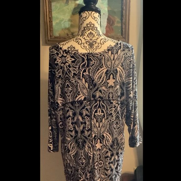 PM21~ Jones & Co JONES NEW YORK 3/4 Sleeve Pullover Top 1X Like New - Picture 3 of 3